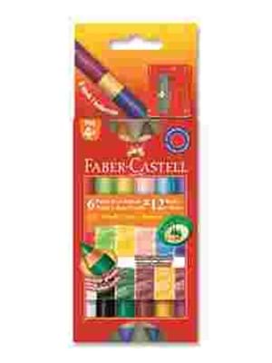 Faber Castell Pastel Boya Kalemi 6''lı Çift Taraflı 588114141