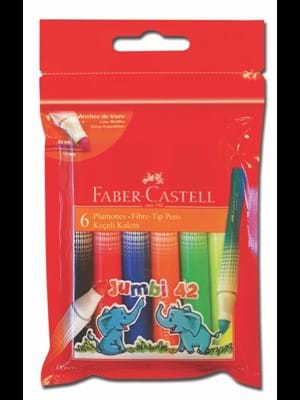 Faber Castell Jumbi Keçeli Kalem (marker) 6 Lı Neon