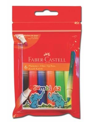 Faber Castell Jumbi Keçeli Kalem (marker) 6 Lı Neon