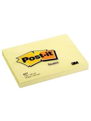 3m Post-it 76x102 Yapışışkanlı Not Kağıdı 657 Sarı