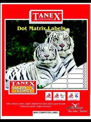 Tanex 64x100 Sürekli Form Etiket 555"li Tw-0024