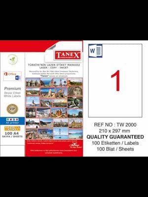 Tanex 210x297 Laser Etiket 100 Lü Tw-2000