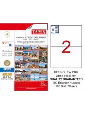 Tanex 210x148.5 Laser Etiket 100 Lü Tw-2102