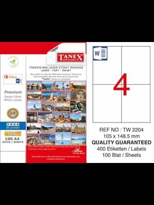 Tanex 105x148.5 Laser Etiket 100''lü Tw-2204