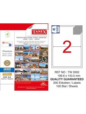 Tanex 199.6x143.5 Laser Etiket 100 Lü Tw-2002