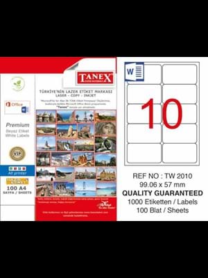 Tanex 99.1x57 Laser Etiket 100 Lü Tw-2010