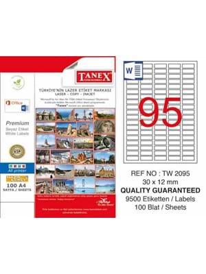 Tanex 30x12 Laser Etiket 100 Lü Tw-2095