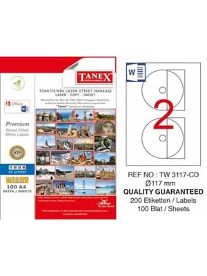Tanex 117 Mm Cd Laser Etiket Tw-3117