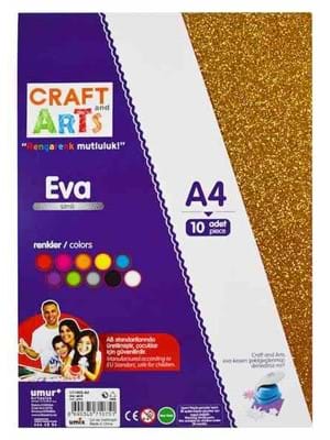 Craft And Arts A4 Simli Eva 10"lu Karışık Renk U1140s