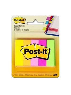 3m Post-it 15x50 Mm Yapışkanlı İşaretleme Kağıdı 5 Renk 5x100 Yp 670-5