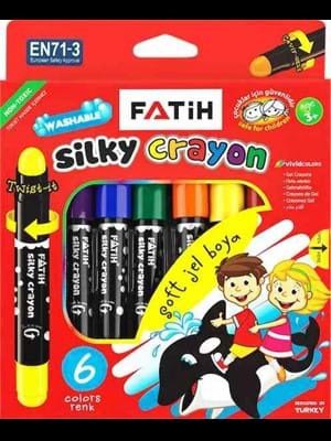 Fatih 6 Renk Crayon Çevirmeli Jel Boya Kalemi 50250