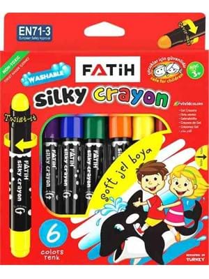 Fatih 6 Renk Crayon Çevirmeli Jel Boya Kalemi 50250