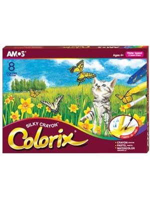 Amos Colorix 8 Renk Pastel+sulu+mum Boya