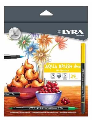 Lyra Aqua Brush Duo Su Bazlı Marker Kalem 24"lü L6521240