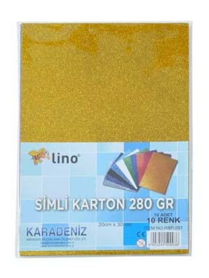 Lino 20x30 280 Gr Simli Karton 10 Renk 10'lu Rbp-201