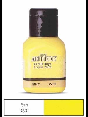 Artdeco 25 Ml Akrilik Boya Sarı 70a-3601