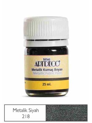 Artdeco 25 Ml Metalik Kumaş Boyası Siyah 11a-218