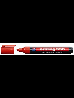 Edding E-330 Permanent Marker Kalem Kırmızı Kesik Uç