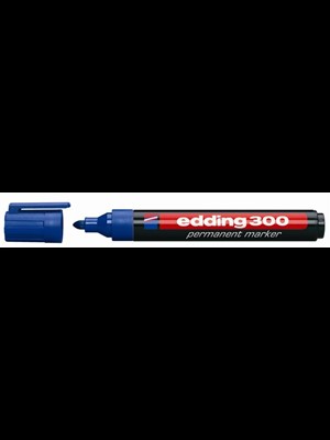 Edding E-300 Permanent Marker Kalem Mavi Yuvarlak Uç