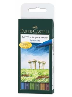 Faber Castell Pıtt Artist Pen Çizim Kalemi Fırça Uç 6 Lı Man.