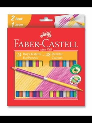 Faber Castell Bıcolor 24 Lü Boya Kalemi 48renk 120624
