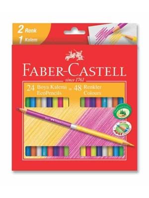 Faber Castell Bıcolor 24 Lü Boya Kalemi 48renk 120624