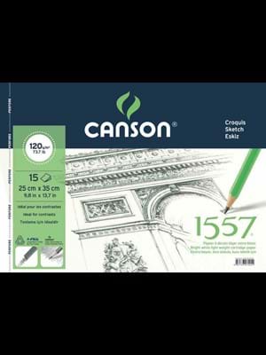 Canson 25x35 Resim ve Çizim Blok Defteri Spiralli 120 Gr 1557