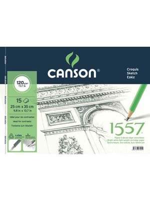 Canson 25x35 Resim ve Çizim Blok Defteri Spiralli 120 Gr 1557