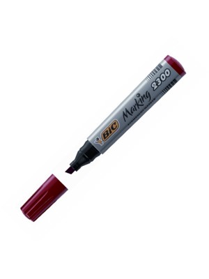 Bic 2300 Permanent Marker Kalem Kesik Uç Kırmızı