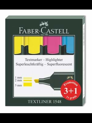 Faber Castell 1548 Fosforlu Kalem 4 Lü Takım 254831