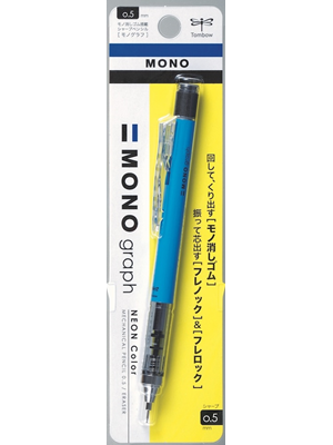 Tombow Mono Graph 0.5 Mm Shake Mekanik Versatil Kalem Neon Blue Dpa-134b Blisterli