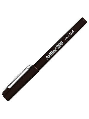 Artline 200n Fıne Keçe Uçlu Yazı Kalemi 0.4 Mm Dark Brown Lv-a-ek-200n
