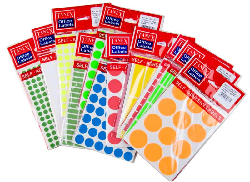 TANEX 10 MM POŞET OFİS ETİKETİ BEYAZ OFC-128