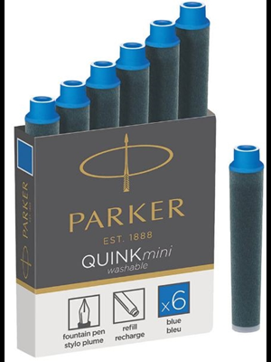 Parker Quink Kısa Kartuş 6 Lı Mavi 1950409