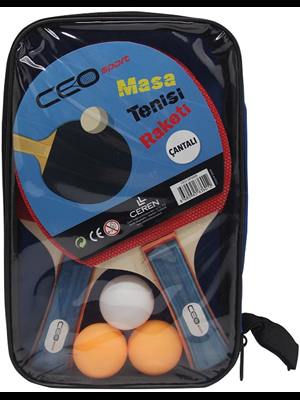 Ceo Sport Masa Tenisi Raket Seti (2 Raket+3 Top) Sp0006