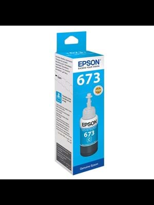 Epson T6732 70 Ml Cyan Refil C13t67324a L800