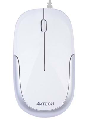 A4 Tech D-110-2 Usb Kablolu Beyaz Gümüş Mouse