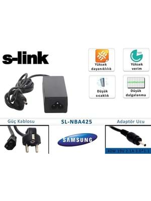 S-link Notbook Adaptör Sl-nba425 19v 2.1a 3.0x1.1