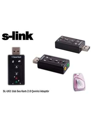 S-link 4607 Sl-u61 Usb 2.0 Ses Kartı Çevirici Adaptör