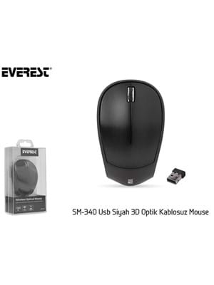 Everest Sm-340 Optik Usb Kablosuz Mouse Siyah