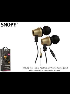 Snopy Sn-j02 Thunderbırd Mobil Telefon Kulaklık Siyah-gold