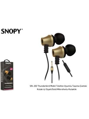 Snopy Sn-j02 Thunderbırd Mobil Telefon Kulaklık Siyah-gold