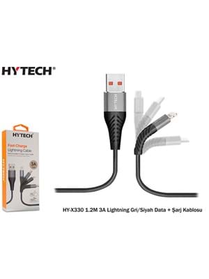 Hytech Hy-x330 1.2mt Lightning Gri\siyah Data Kablo