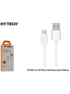 Hytech Hy-x83 1m 2a Micro Usb Beyaz Şarj Kablosu