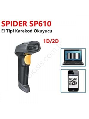 Spider Sp610 2d El Tipi Kablolu Karekod Barkod Okuyucu