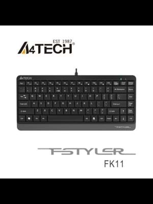 A4 Tech Fk11 Q Usb Kablolu Mm Mini Gri Siyah Klavye