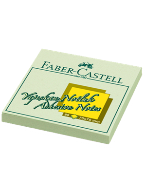Faber Castell 75x75 Mm Yapışkanlı Not Kağıdı Yeşil Harmony 585404