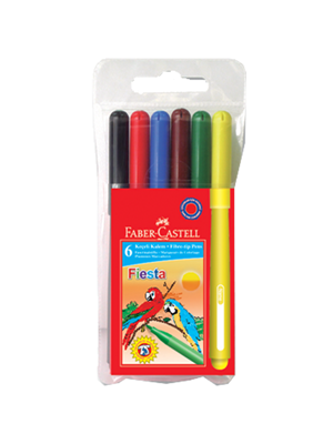 Faber Castell Fiesta Keçeli Kalem (marker) 6 Renk 5068306450