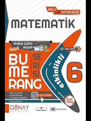 Günay Yay.- 6.sınıf Bumerang Matematik Akıllı Defter Kitap 2324