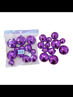 Nedi Yılbaşı Disko Topu 2-2.5-3-4 Cm Mor 12"li 13544